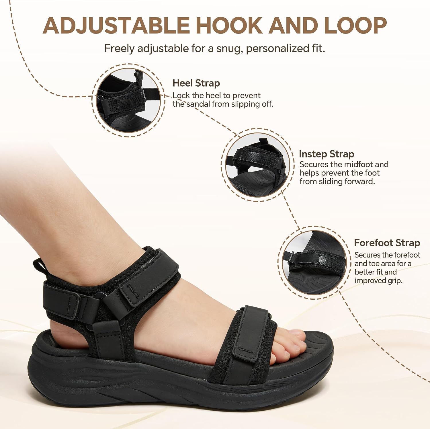 Walking Orthopedic Sandals for Women Arch Support Plantar Fasciitis