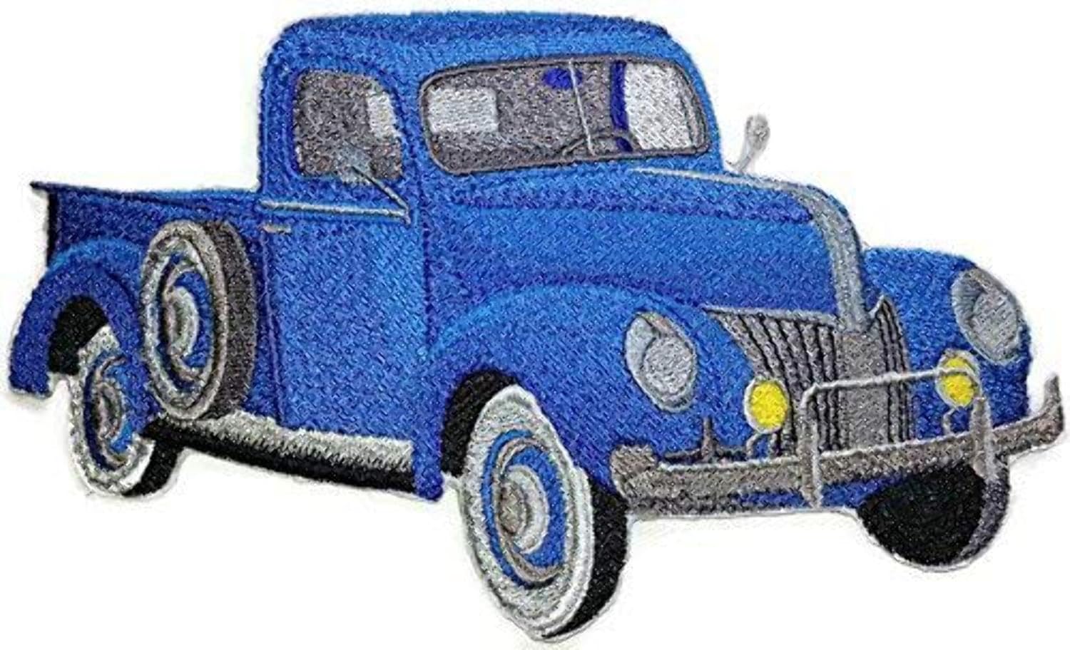Classic Truck Collection [ 1940s Ford Truck] [American Automobile History in Embroidery] Embroidered Iron On/Sew Patch [6.67" x 4.15"]Made in USA]