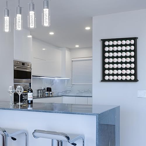 Miniatura 8 de DisplayGifts Regalo de golf 49 - Estante de exhibición de pelotas de golf sin puerta abierta acabado de caoba