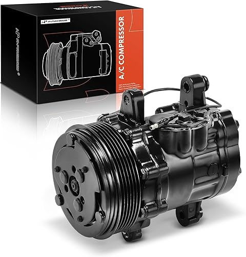 A-Premium Ajuste para Sanden SD-7 6PK estilo, compresor universal AC con embrague, correa serpentina de 6 ranuras