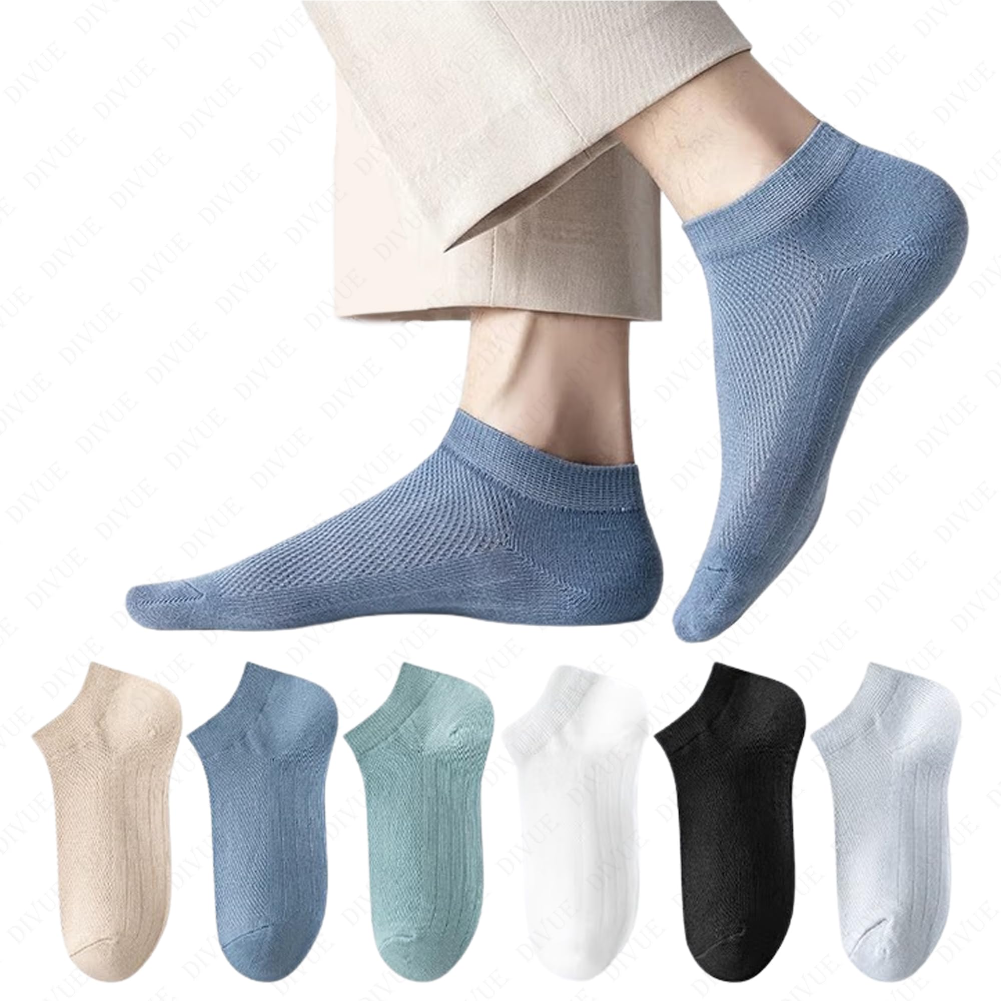 Ankle Length Socks For Men And Women Free Size Pack of 6 | Made With Cotton Breathable, Anti Odour & Moisture Absorbent Combed cotton unisex Cute Multicolor design (Multi Color)