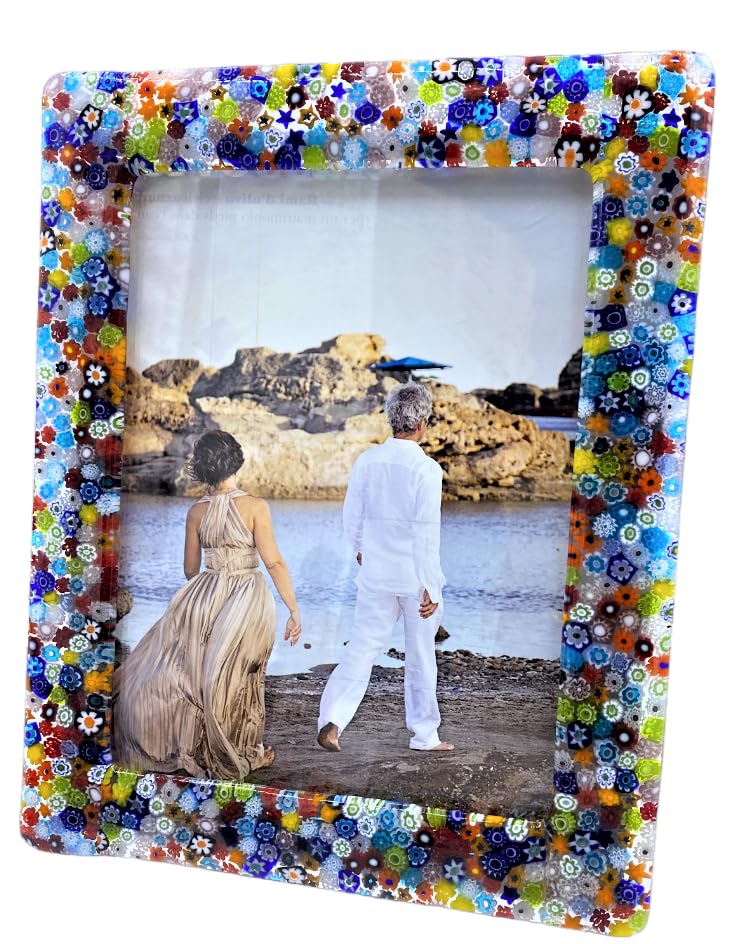 Cadre photo en verre de Murano fait main | Décoration de luxe artisanale italienne