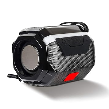 Portable Bluetooth Speaker, 10W Wireless Outdoor Subwoofer with Card Support, Black, Stereo Sound Channel