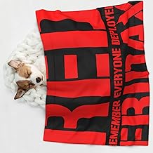 R.E.D Remember Everyone Deployed Red Friday Pattern Dog Blankets for Small Dogs, Puppy Blanket Cute Pet Blanket for Dog, Puppy, Cat, Kitten Medium