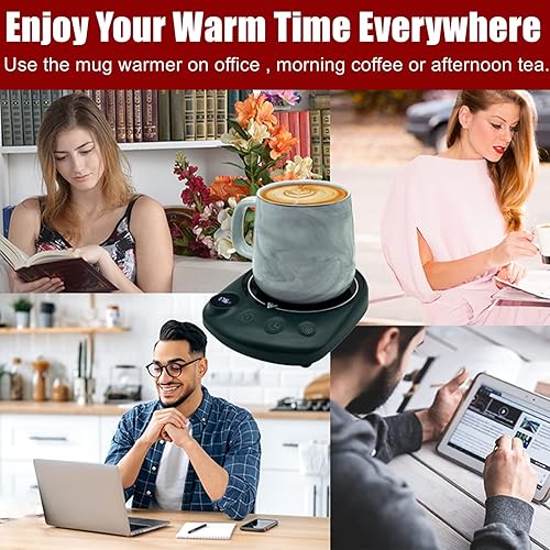 Miniatura 6 de Calentador de taza de café, calentador de tazas con apagado automático de 50 W, calentador de café inteligente con 5 ajustes de temperatura y