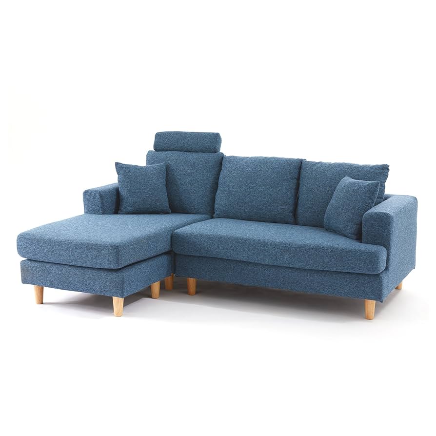 3人掛ソファ　ネイビー Amazon｜LOWYA ロウヤ ソファ リビングソファ ソファセット