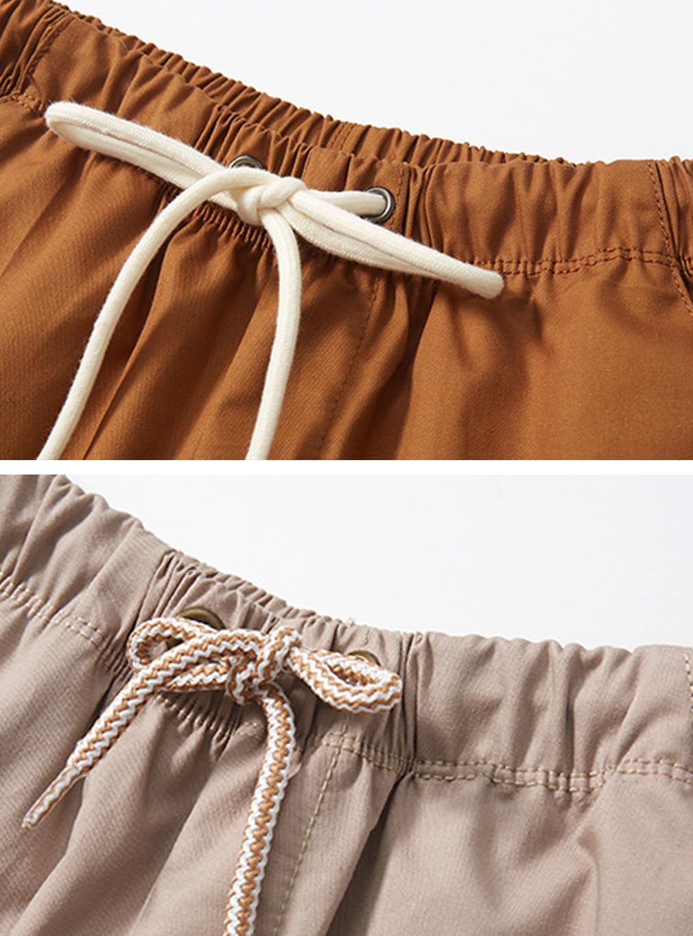 ACESTAR 2 Pack Toddler Boys Summer Shorts with Drawstring - Cotton Baby Casual Pull-On Jogger Shorts Active Sports Shorts