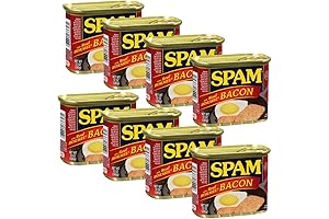 Spam Luncheon Meat Can, with Real Hormel Bacon (8 Count)