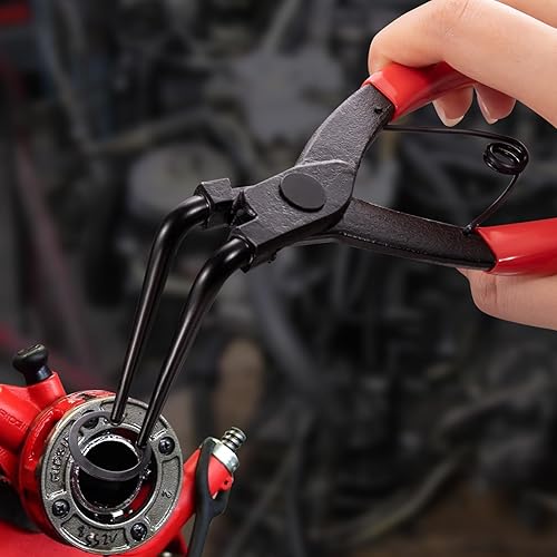 Miniatura 2 de Toolwiz Alicates de anillo a presión resistentes, anillo de retención interno C, alicates de clip de 90 grados para camiones, motocicletas,