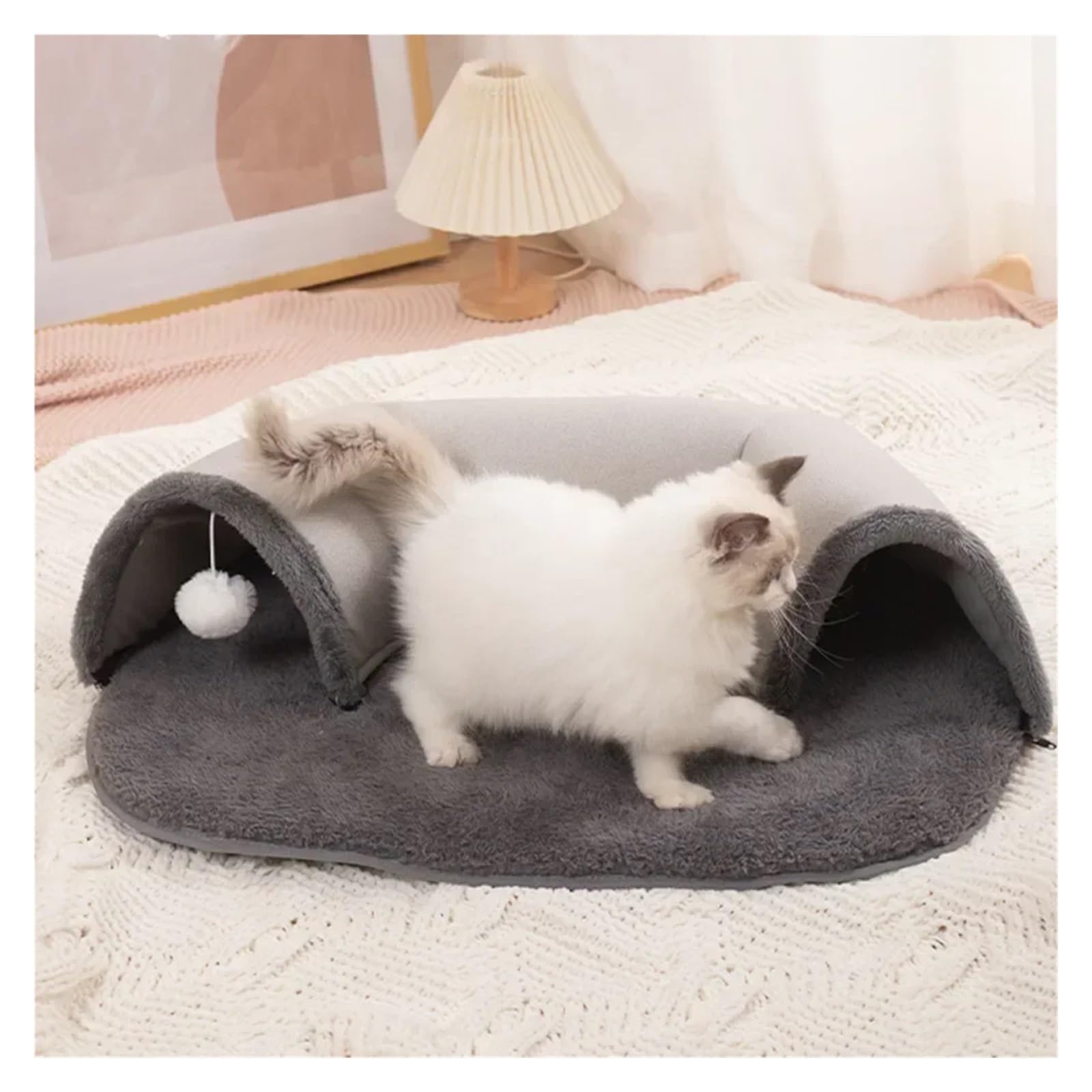 Túnel for Gatos, for Gatos Multiusos, tapete for Gatos, Juguetes de Entrenamiento Disponibles en Todas Las Estaciones, Suministros for Mascotas, Perros pequeños y Gatos(86x61x24cm)