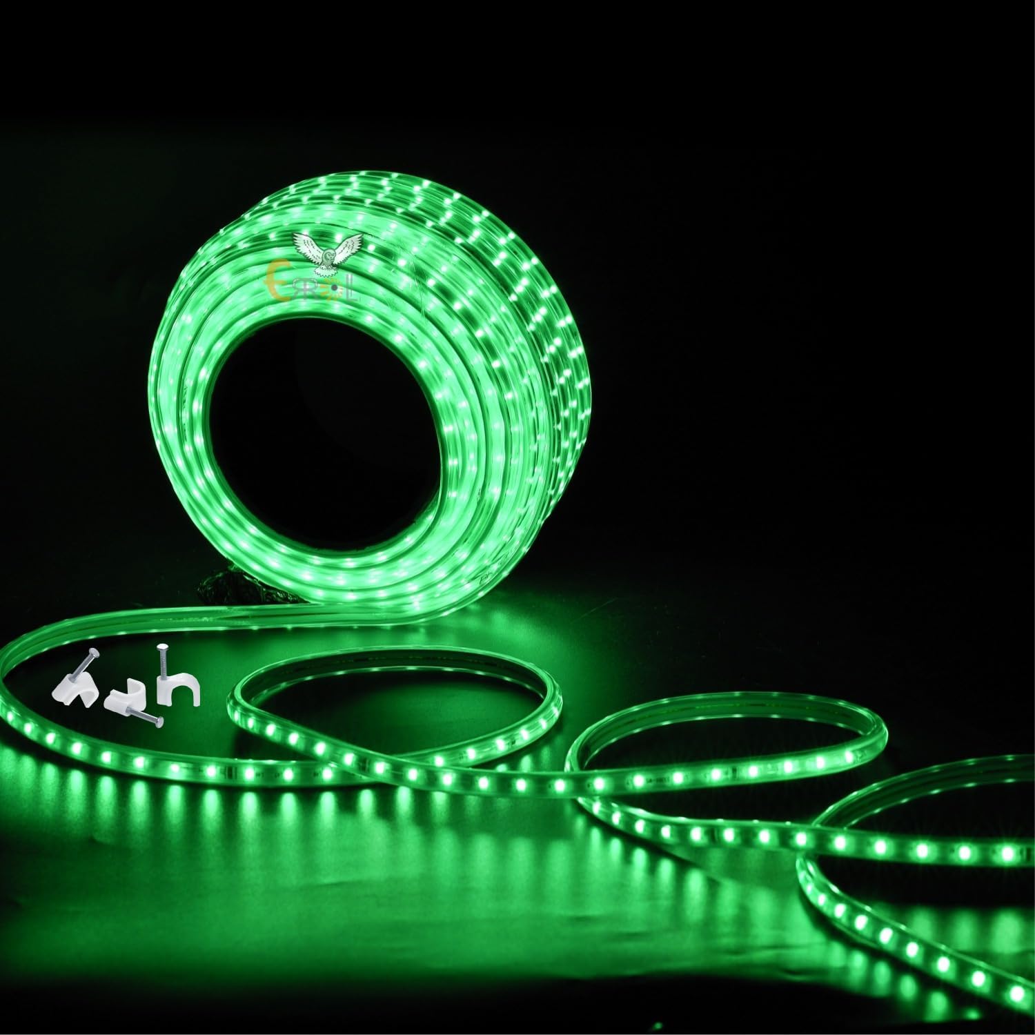LED Strip Rope Light for Indoor,Outdoor,Decorative,Diwali,Christmas,Festival,Cove,False Ceiling,Balcony,Entrance,Pillar with Direct Plug-in Adapter.(10 Meter, Green)