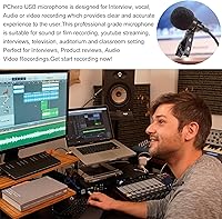 Vista 8 de PChero Micrófono de solapa USB Lavalier, micrófono de computadora USB con clip para PC, Mac, laptop, YouTube, Skype, Tiktok, grabación, podcasting