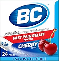 Vista 1 de BC Polvo para aliviar el dolor, cereza, 24 unidades (paquete de 1)
