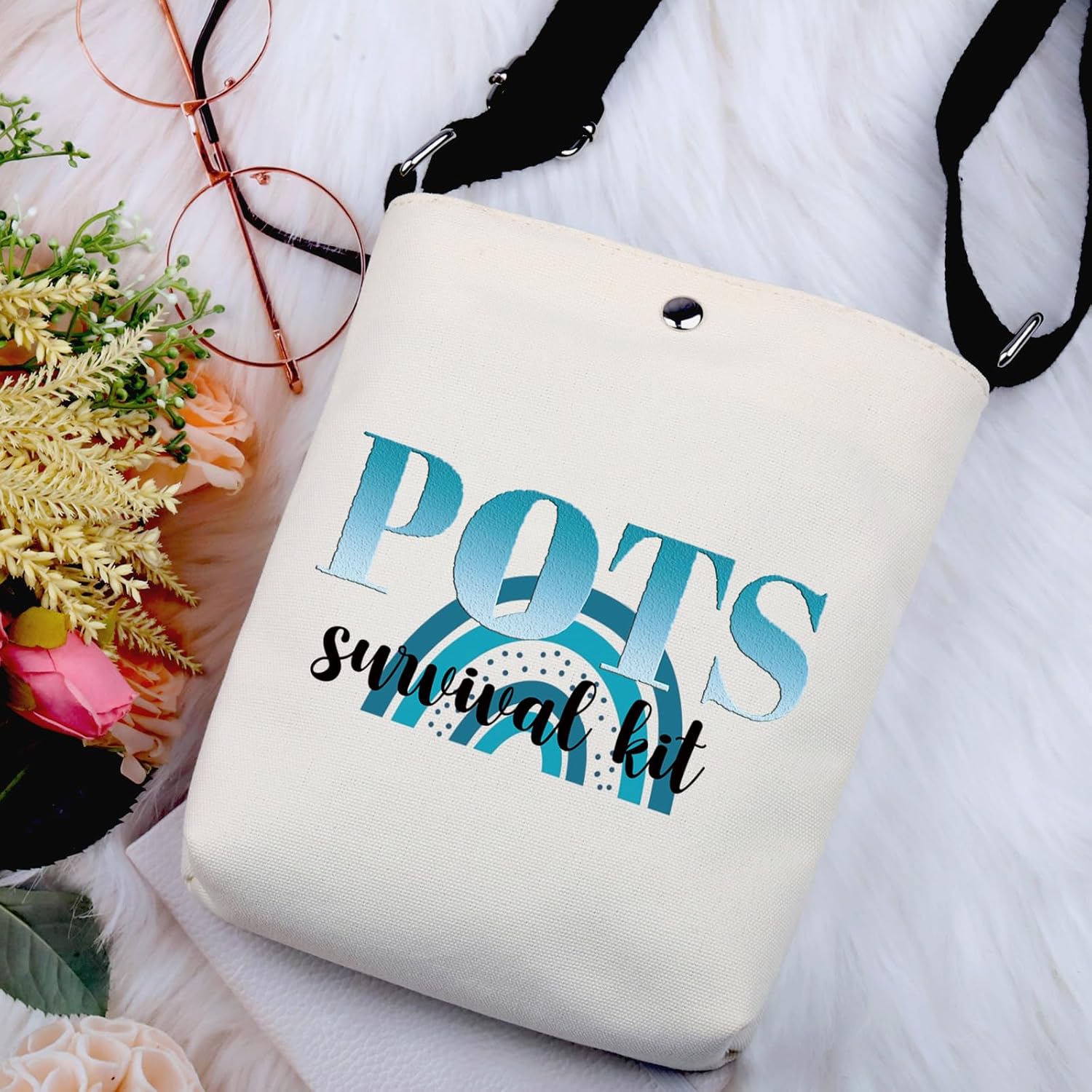 G2TUP POTS Awareness Gift - POTS Syndrome Fighter Warrior Cosmetic Bag - Dysautonomia Awareness Gift - Image 2