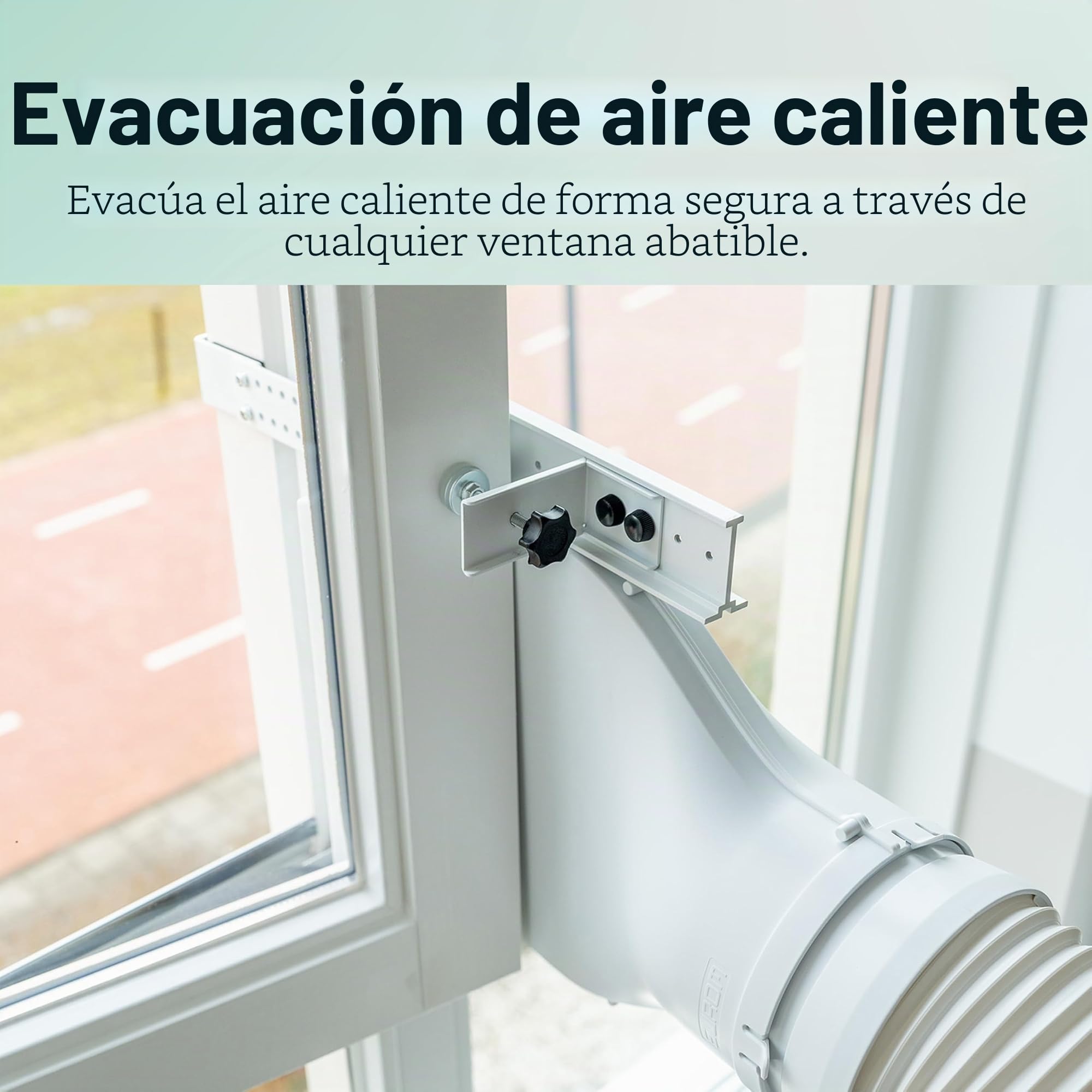 Eurom Ventana Way Out | Junta de ventana para aire acondicionado móvil | Adaptador de accesorios para su climatizador móvil | ajuste universal Hot Air Stop - instalación rápida (blanco 2.0)