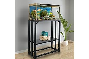 Adjustable 20-Gallon Fish Tank Stand for Accessories Storage
