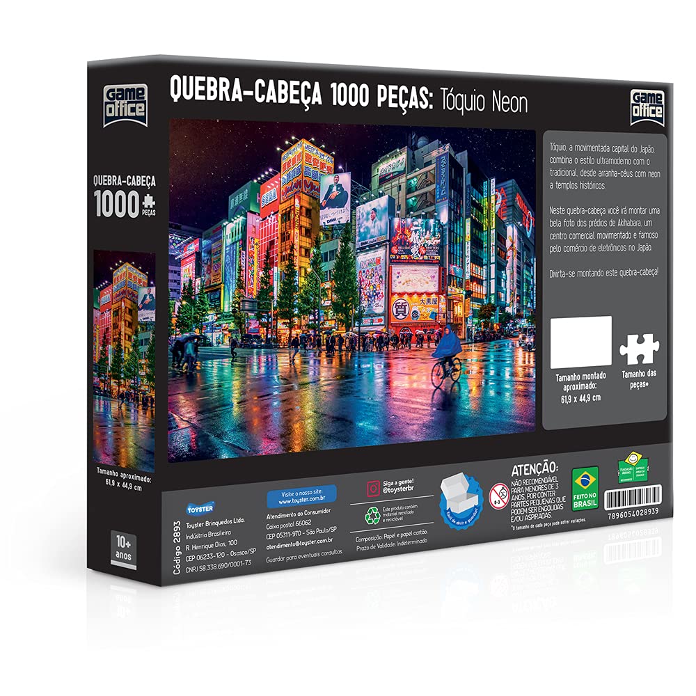 Toyster - Quebra-cabeça: Tóquio Neon - 1000 peças - Game Office