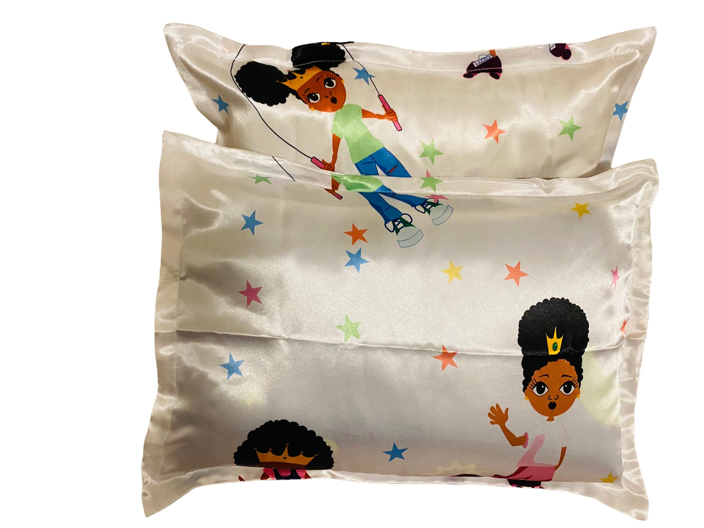 Beddings Place Satin Crib Fitted Sheet for Baby Girls,Boys, Toddler Bed, daybed to retain Hair Moisture Size (Toddler Pillow case13 x 18 inches,