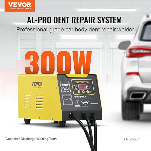 Miniatura 2 de VEVOR Extractor de abolladuras para soldador por puntos, kit de reparación de abolladuras de 300 W con pistola de calor, modo de soldadura