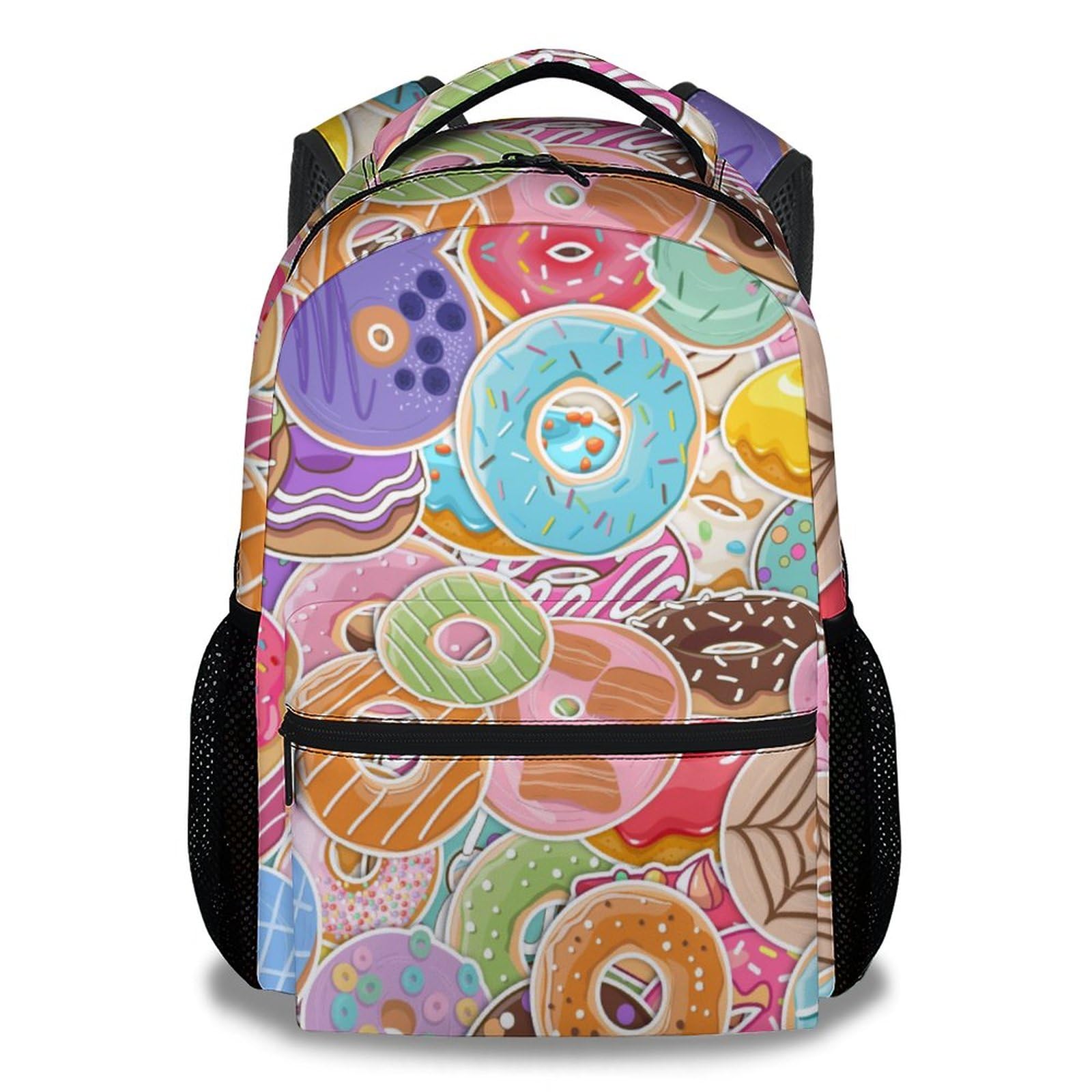 KNOWPHST Donut Backpacks for Girls, Boys - 16 Inch Cute Backpack for School - Colorful, Large Capacity, Durable, Lightweight Bookbag for Kids Travel