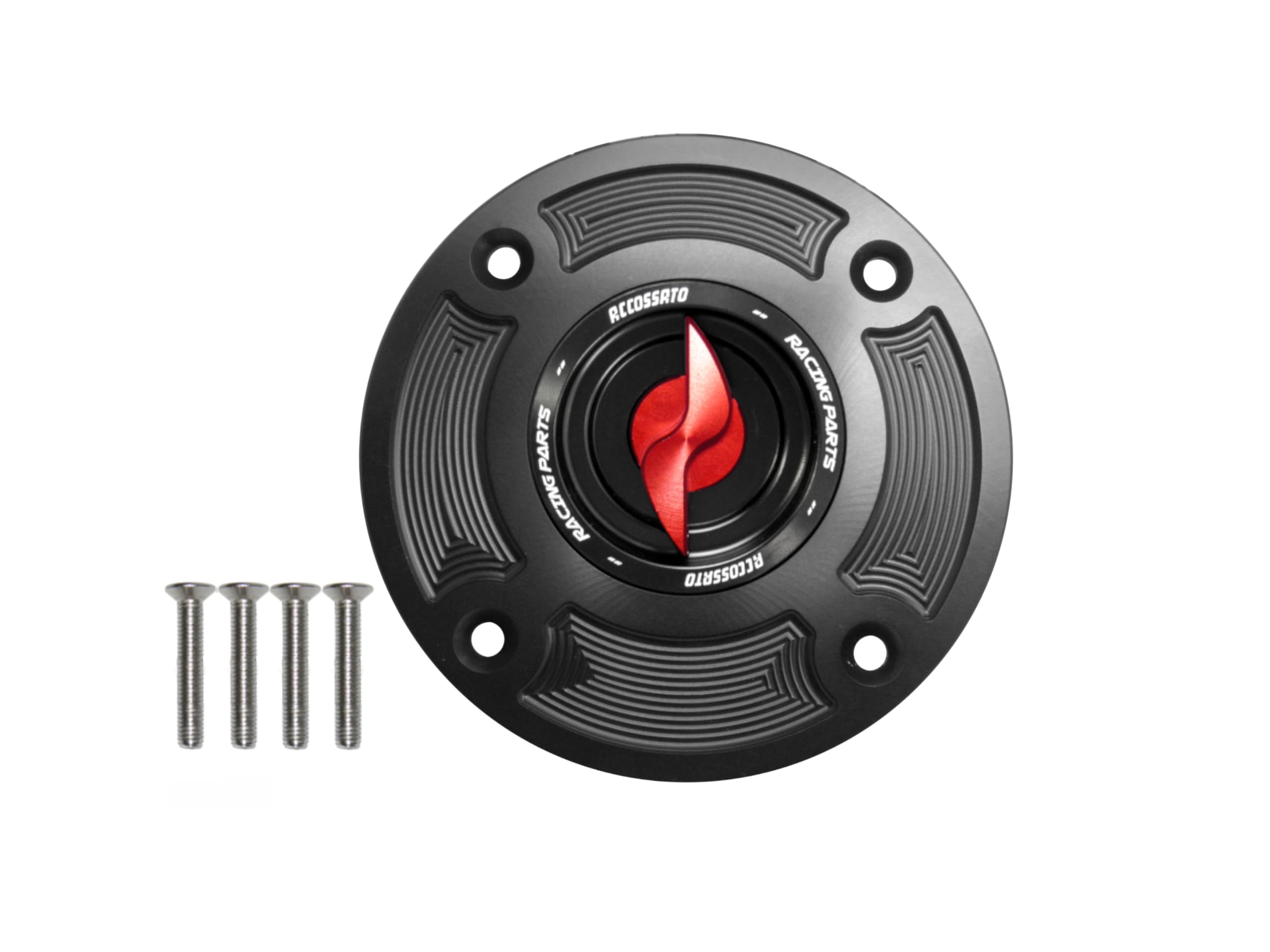 Tapón de depósito Accossato con trinquete rojo para Suzuky Gsf Bandit de 2000 a 2004 (CC 600)