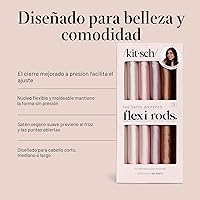 Vista 4 de Kitsch Rizadores de Cabello de Satén Sin Calor – Rizadores de Cabello Sin Calor para Dormir y Obtener Rizos Durante la Noche – Varillas Rizadoras