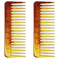 Vista 45 de Patelai Wide Tooth Comb Large Hair Detangling Comb for Curly, Wet Dry Hair, No Handle Detangler Accessories(White, Cyan)