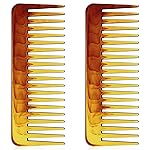 Patelai Wide Tooth Comb Large Hair Detangling Comb for Curly, Wet Dry Hair, No Handle Detangler Accessories(Tortoiseshell, Light Tortoiseshell)