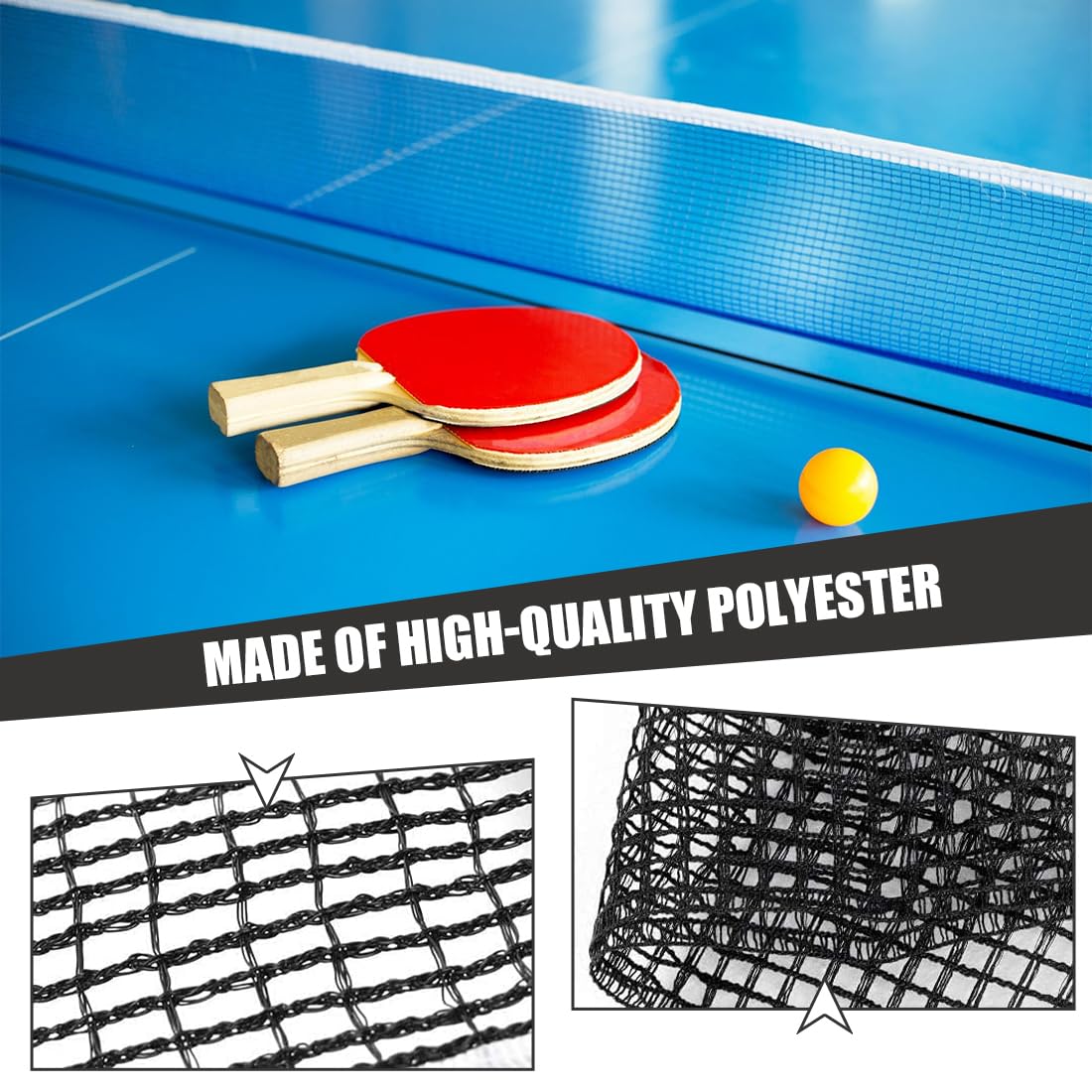 Red de Tenis de Mesa de Poliéster y Algodón, Portátil, para Entrenamiento y Juegos
