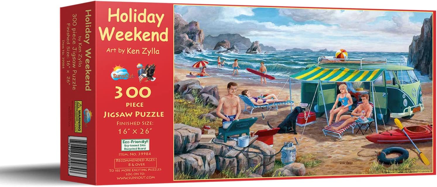 SUNSOUT INC - Holiday Weekend - 300 pc Jigsaw Puzzle by Artist: Ken Zylla - Finished Size 16" x 26" - MPN# 39984