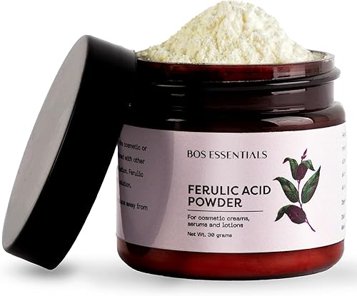 Polvo de ácido ferúlico puro | Estabiliza la vitamina C | para uso en cremas y sueros de bricolaje