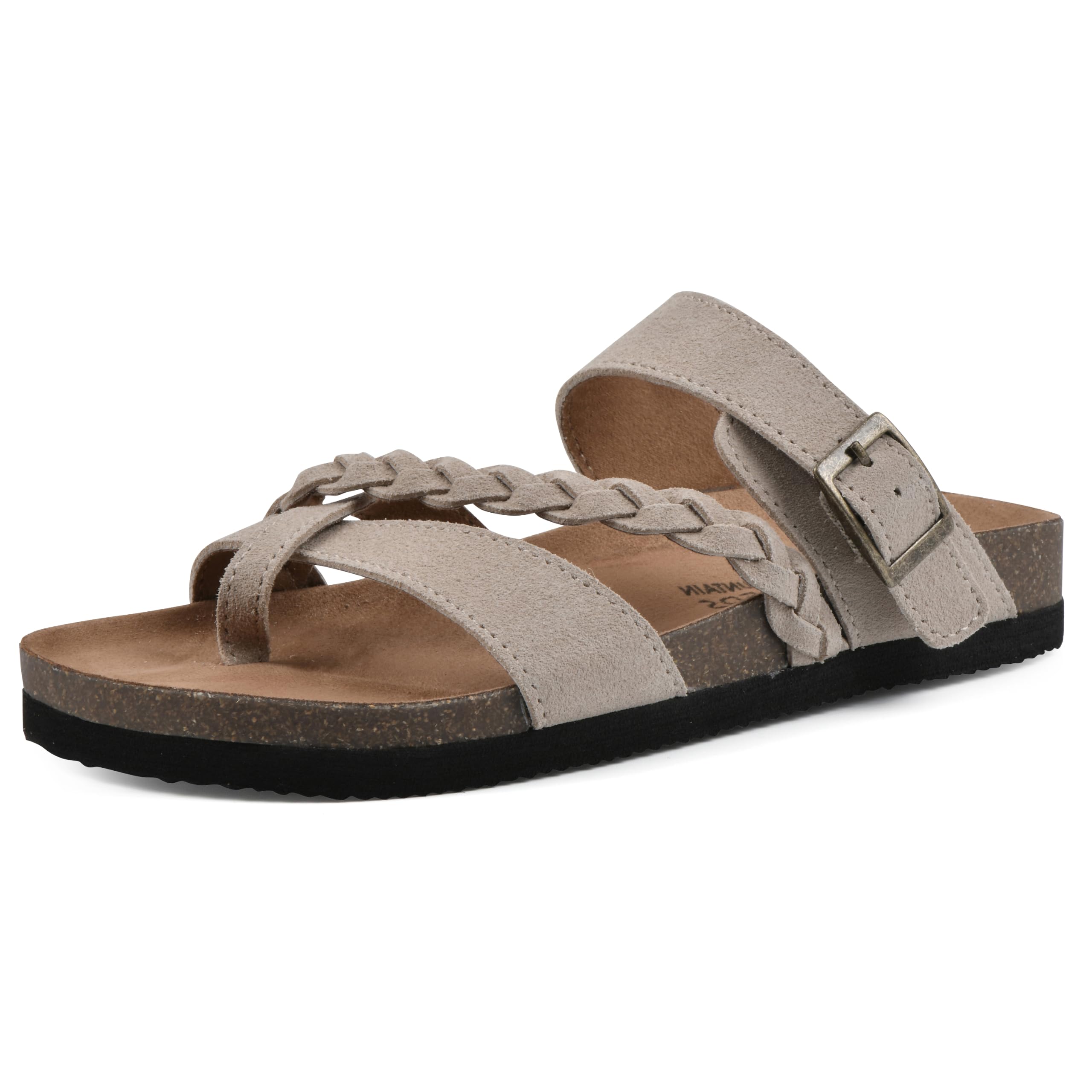 White Mountain Women's Hazy Braided Footbed Sandal