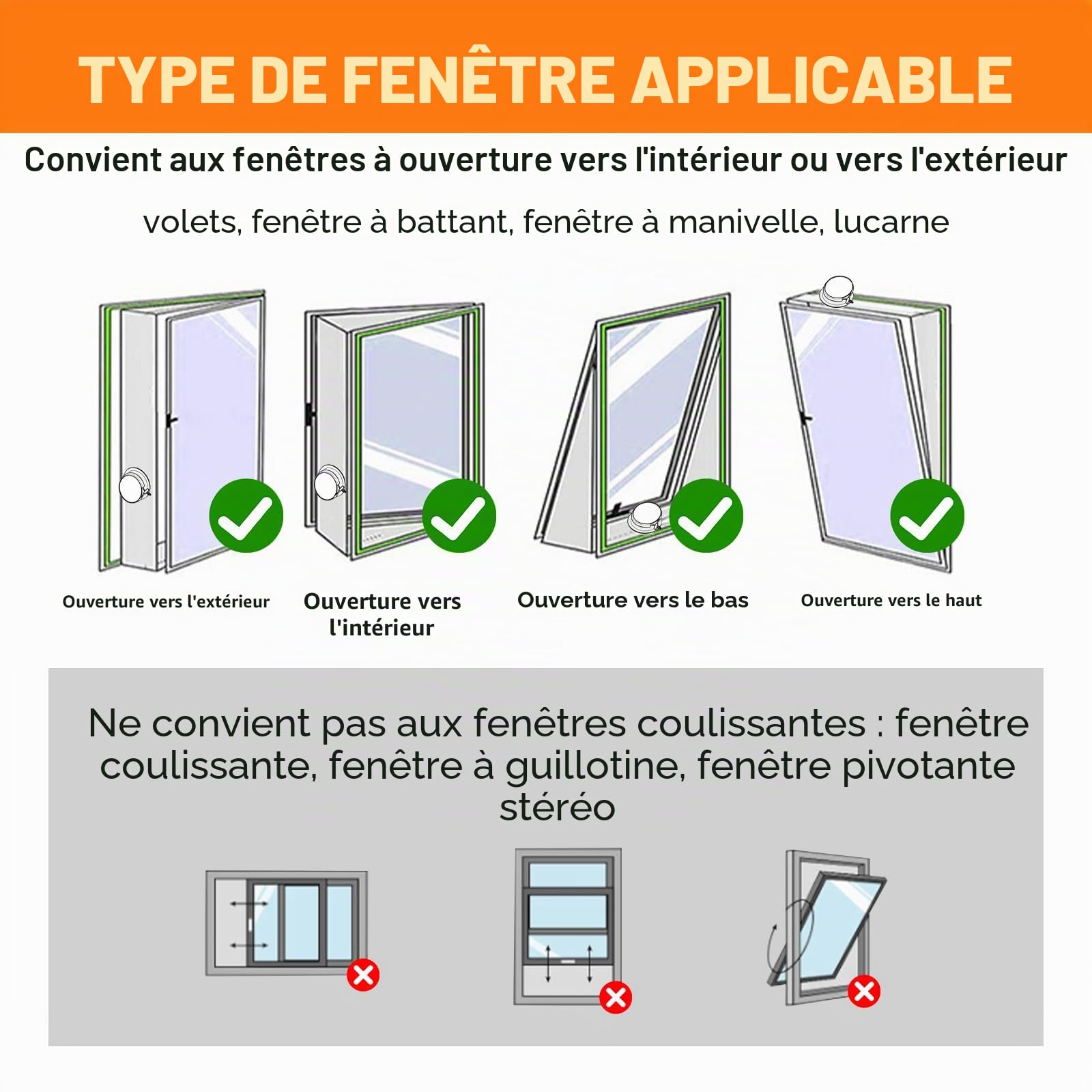 Kit de Fenêtre Climatiseur Mobile, 3 m Joint de Fenetre Universel pour Climatiseur Mobile et Sèche Linge, Tissu Oxford Résistant et Imperméable, Isolant Anti-Fuite d’Air Froid