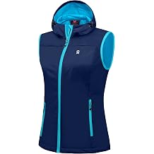 Little Donkey Andy Womens Lightweight Softshell Vest, Windproof Sleeveless Jacket for Running Hiking Travel