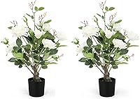 Vista 14 de Romantic Season Árbol de buganvilla artificial 4F, planta de buganvilla de seda sintética con maceta para decoración de interiores y exteriores