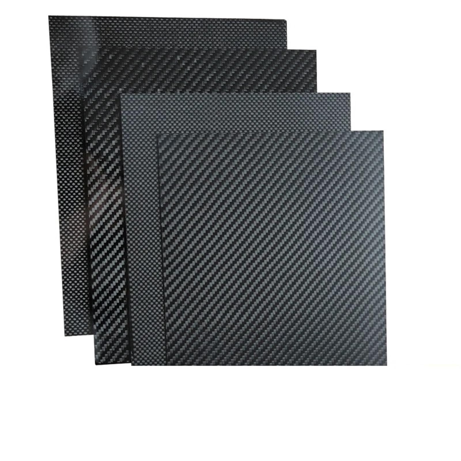 1pcs 500x500mm 3K Carbon Fiber Sheet High Strength Carbon Board Panel Plate Thickness 1mm 1.5mm 2mm 2.5mm 3mm 4mm 5mm 6 mm 3k Carbon Fiber(3.0mm Plain Glossy)