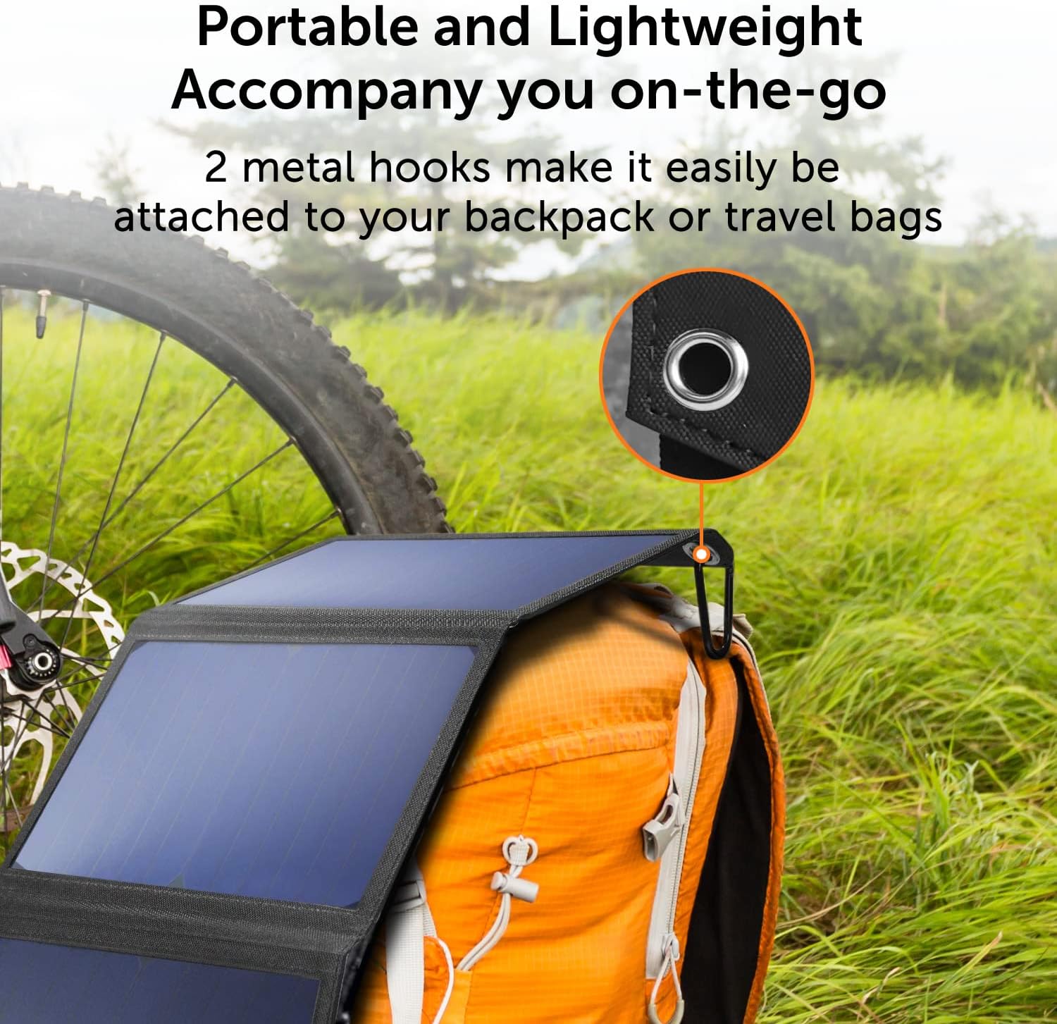 40W 18V Foldable Portable Solar Charging Panel,for Portable Power Station and USB Devices,3 Outputs Type-C/USB QC3.0/DC for Multi Devices,High Conversion Efficiency.,Black,SFZD-40