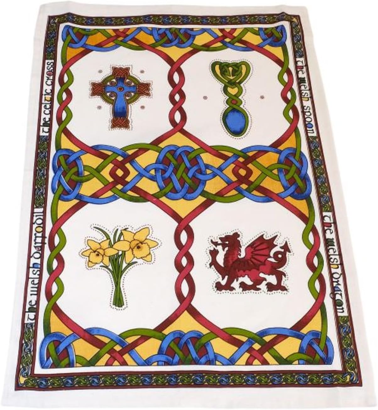 Royal Tara Irish Tea Towels with Celtic Knots Design 100% Cotton Set of 2