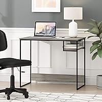 Vista 2 de Furinno Moretti Lifestyle - Escritorio de estudio, 35 pulgadas, roble francés gris gris roble francés