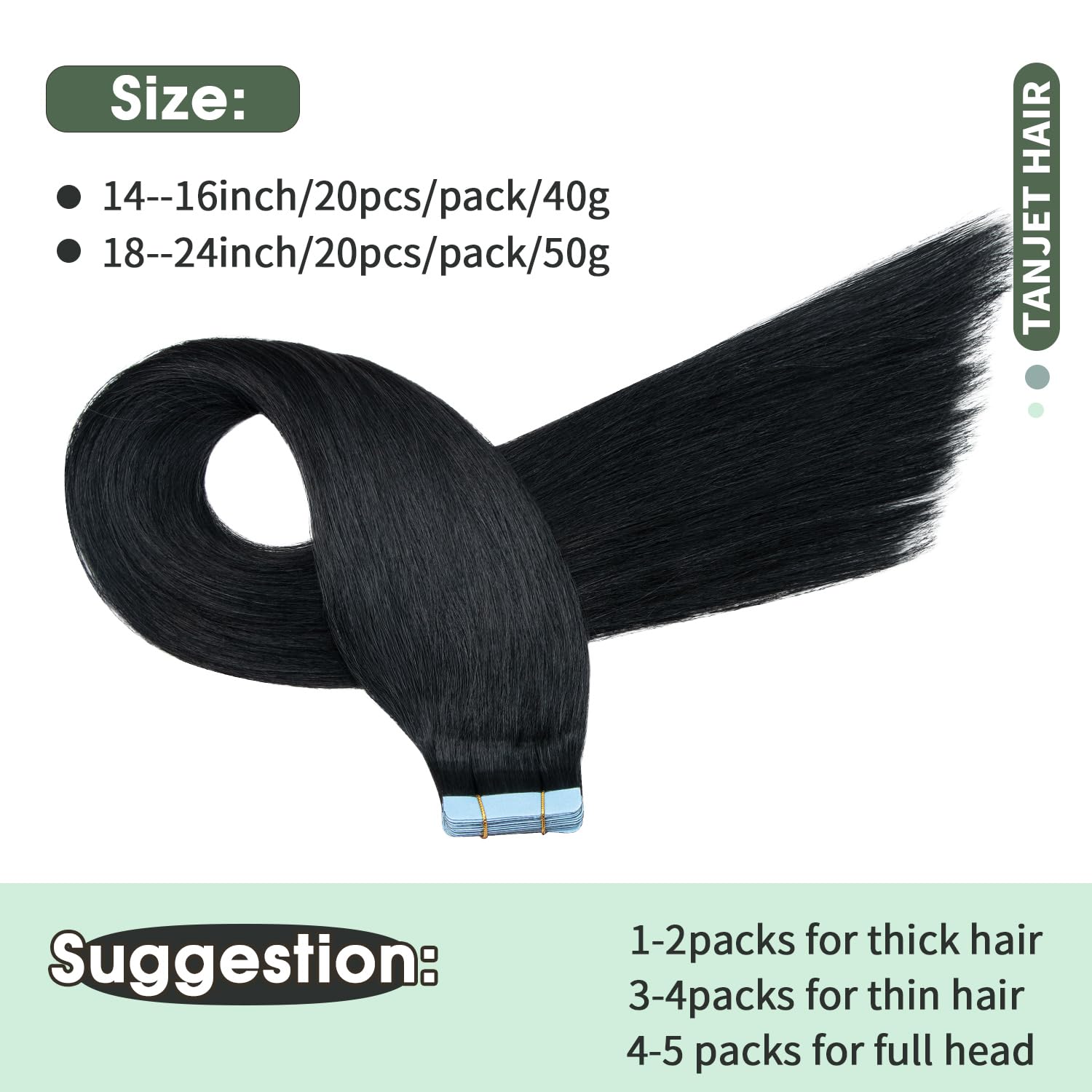 18 Inch Tape In Weft Hair Extensions 50g Human Hair Seamless Invisible Amazon.com : 18 inch Tape in Hair Extensions Human Hair  main image 3