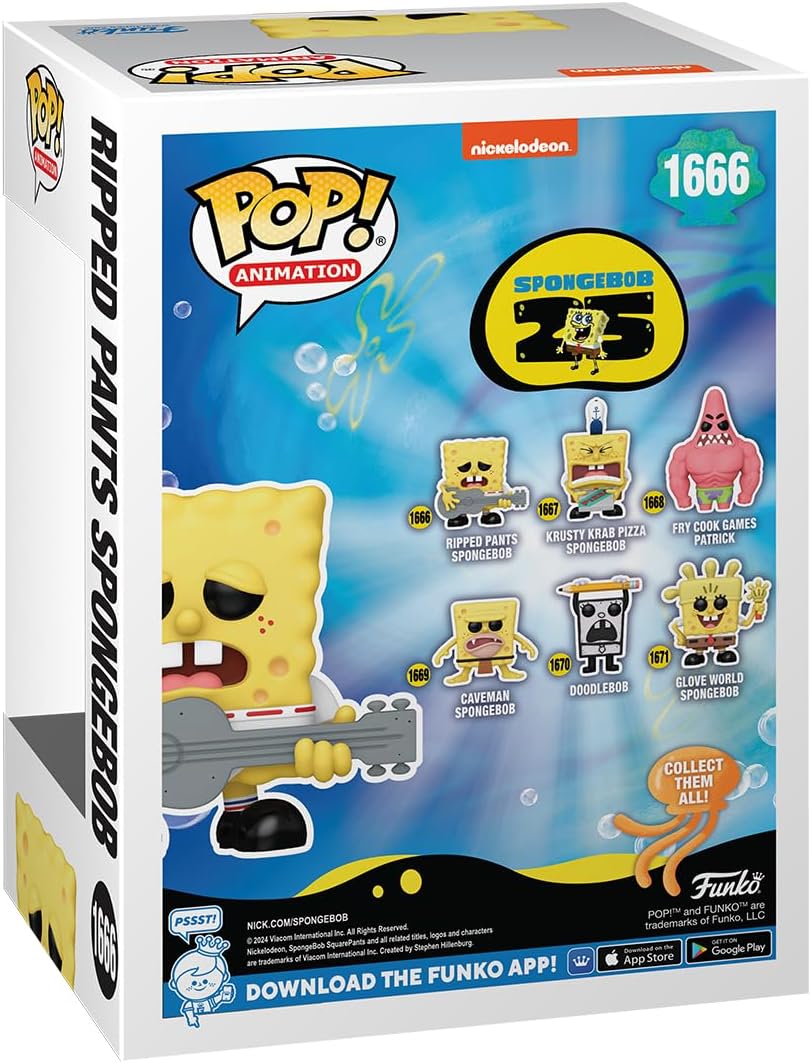 Funko POP! TV: Spongebob Squarepants 25th Anniversary - Spongebob Squarepants with Guitar - Collectable Vinyl Figure - Gift Idea - Official Merchandise - for Kids & Adults - TV Fans