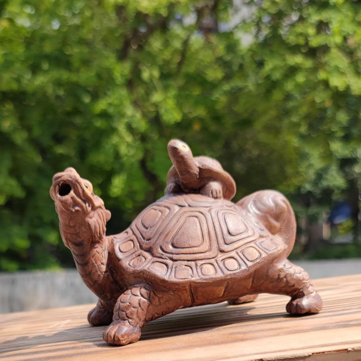 Pond Spitters for Small Ponds, Turtle Fountain Sculpture, Animal Pond Fountains, Fish Pond Water Circulation Outlet Landscaping, Outdoor Ornament for Garden, Yard