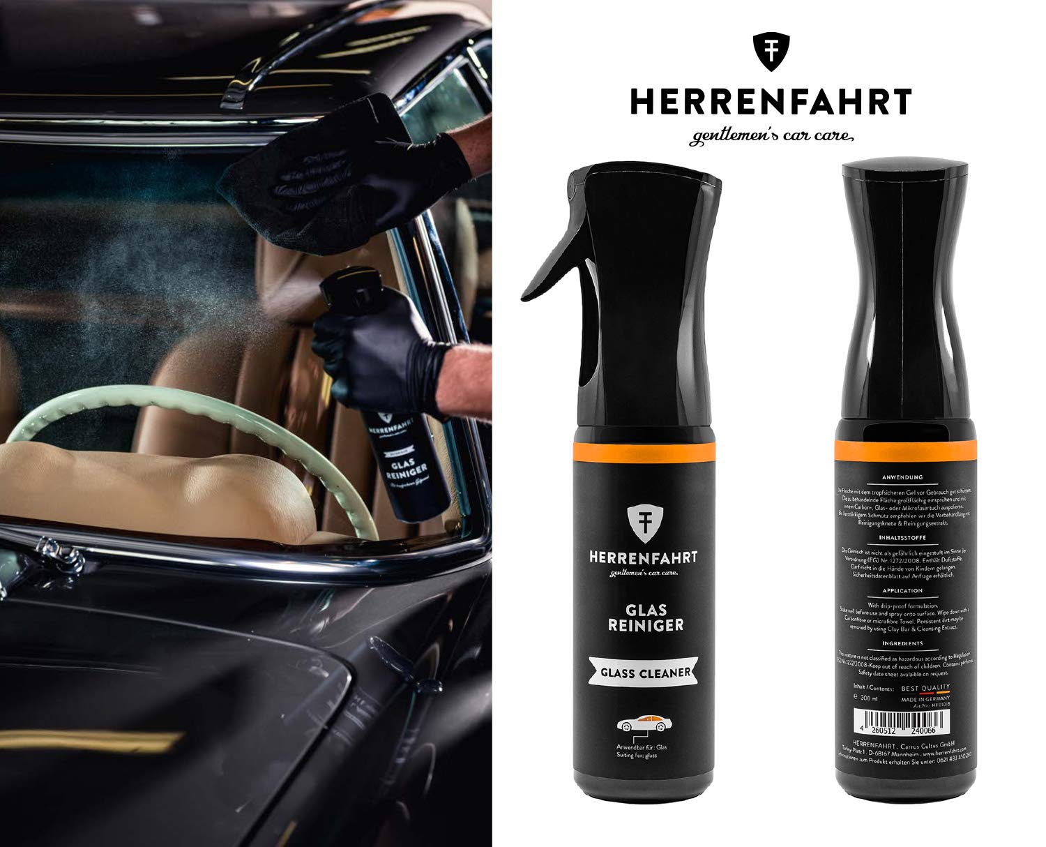 Herrenfahrt Glass Cleaner Gel | Streak-Free Car Glass & Mirror Cleaner, Removes Water Spots & Dirt - View #9