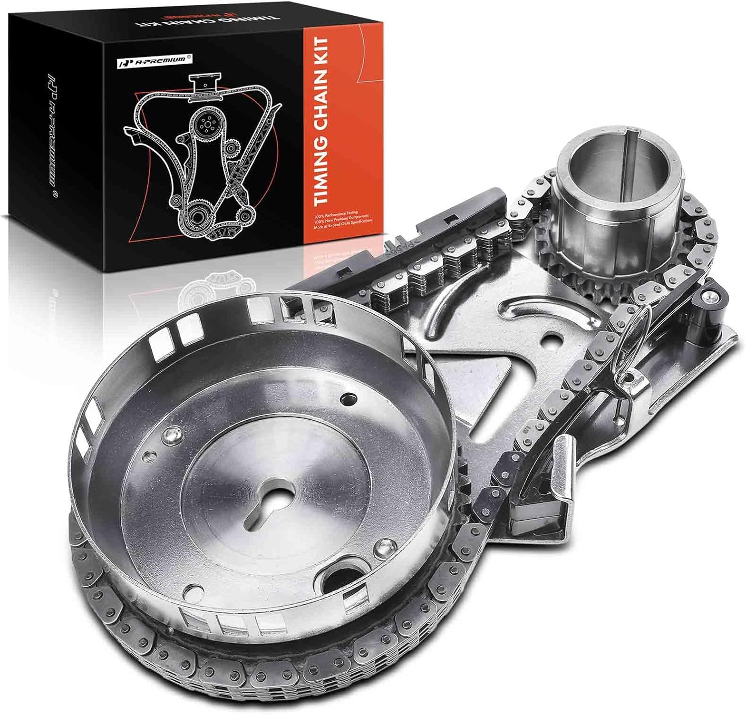 A-Premium Engine Timing Chain Kit [fit OHV, 8Cyl 5.7L 6.1L] Compatible with Chrysler 300, Aspen & Jeep Commander, Grand Cherokee & Dodge Challenger, Charger, Durango, Magnum, Ram 1500 Pickup & More