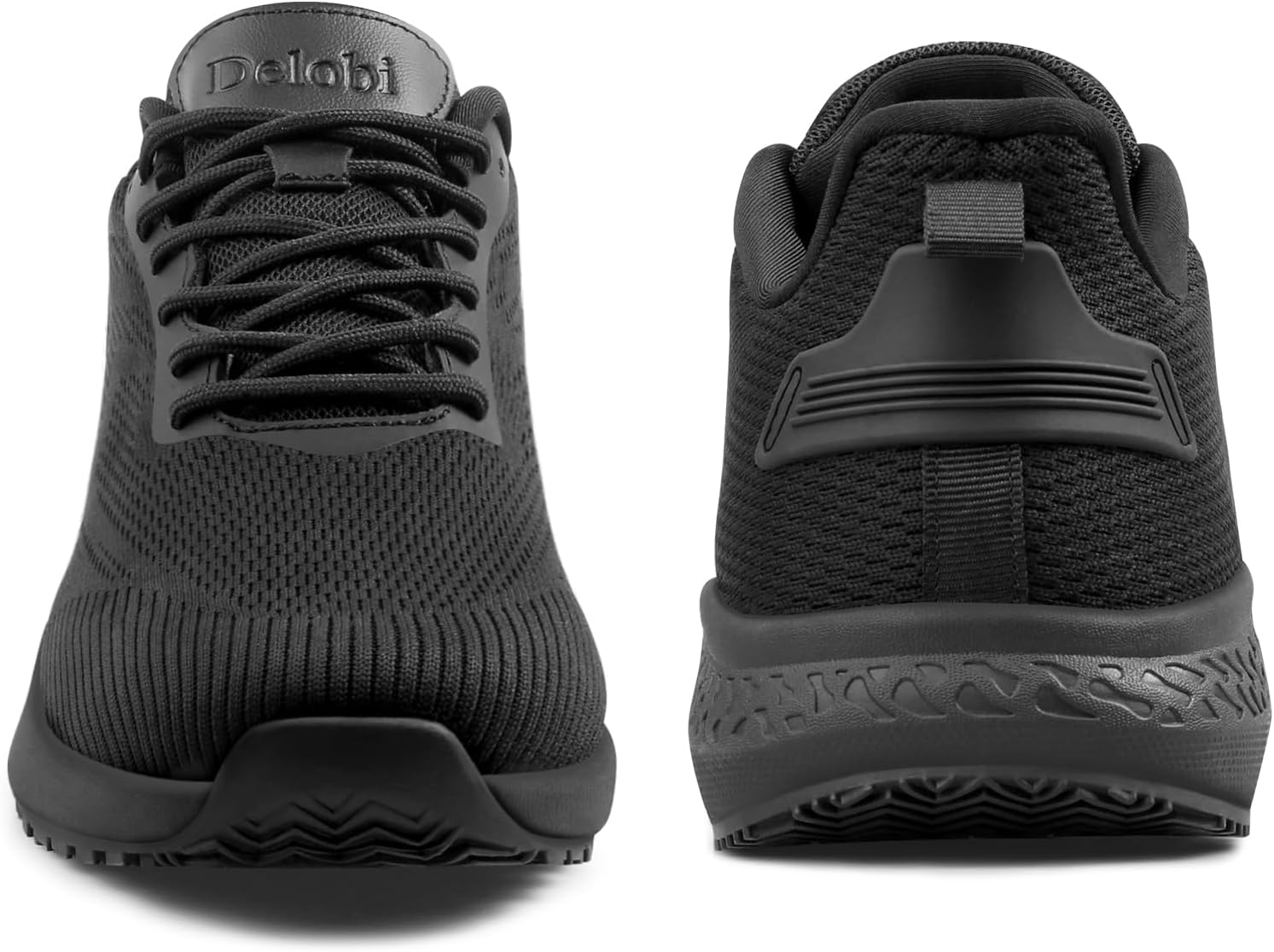 Slip Resistant Work Shoes for Men, Black Zapatos de Trabajo para Hombres, Non Slip Comfortable Lightweight Food Service Chef Sneakers in Kitchen Restaurant, Medium or Wide, US 6.5-14 - Image 3