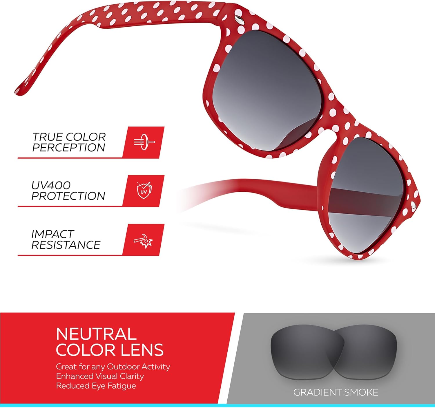 Retro Rewind Kids Sunglasses for Boys Girls Age 3-12 - Shatterproof UV400 Toddler Children Sun Glasses - Image 3