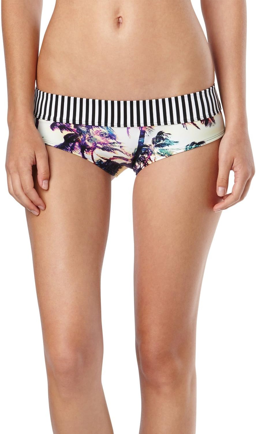 Roxy Juniors Sunset Stripes Shorty Bikini Bottom