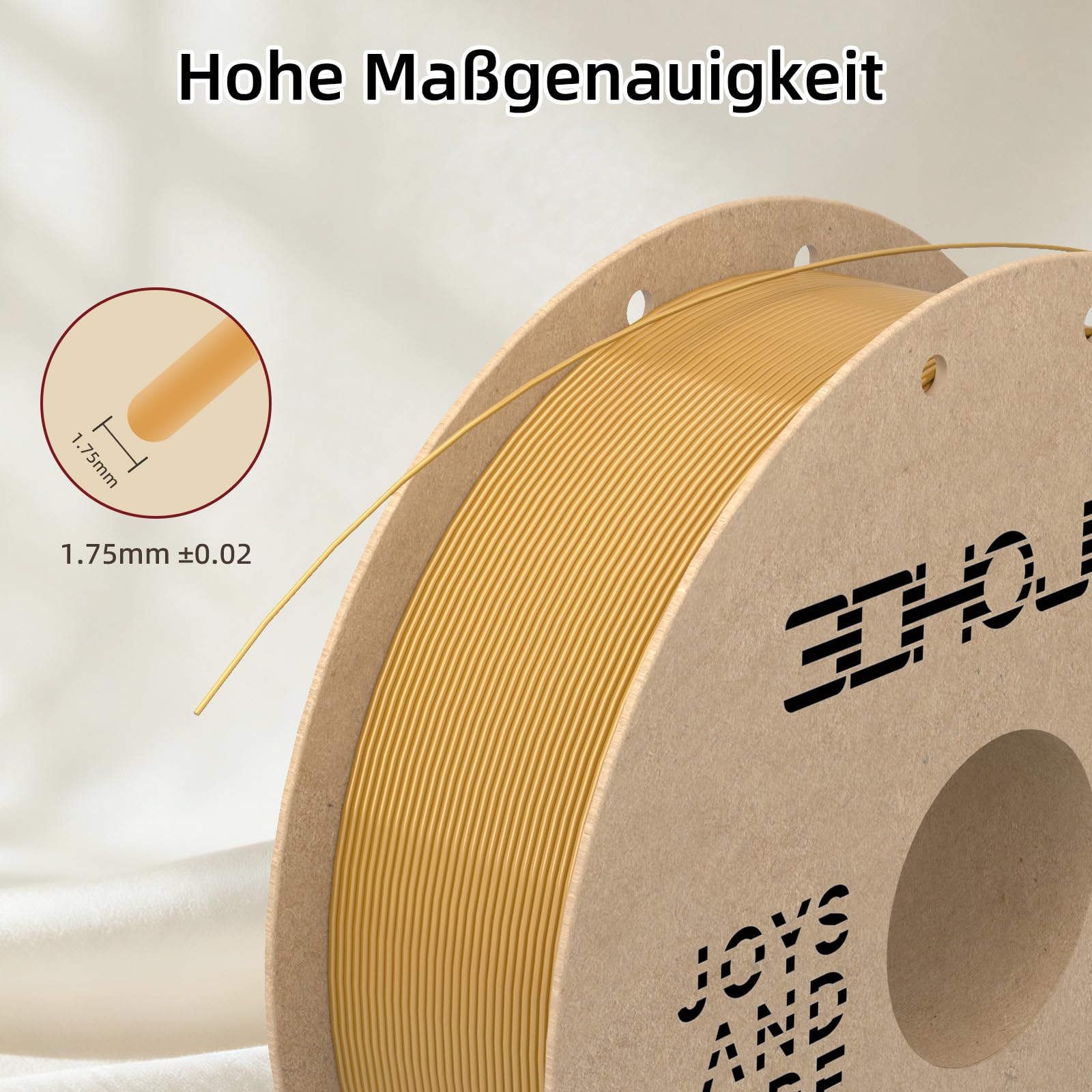 3DHojor Filamento PLA de seda de 1.75 mm, paquete de 2 unidades plateado y dorado, 1 kg/carrete, precisión dimensional +/- 0.03 mm, se adapta a la mayoría de impresoras FDM