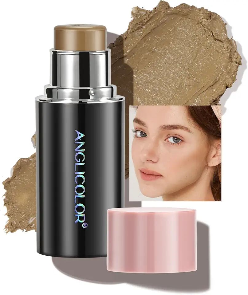 Anglicolor Bastão De Contorno, Longa Duração, Contorno Cremoso, Suave, Fácil De Esfumar, Maquiagem Em Bastão Para Contorno, Fragrância Floral, Hidratante, Define O Contorno 3D, Ideal Para Peles Claras
