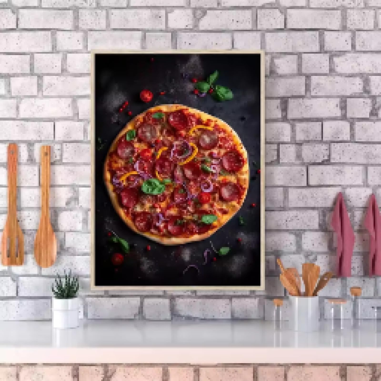 Art mural de cuisine pour raviver les murs blancs de la pièce
